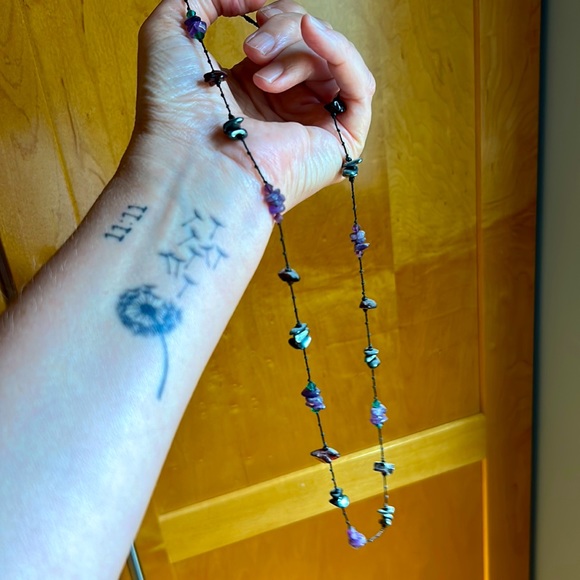 Bohemian, unique, hand strung gemstone necklace - Picture 2 of 6